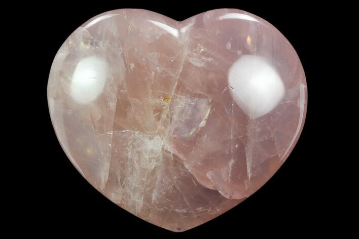 Polished Rose Quartz Heart - Madagascar #129023